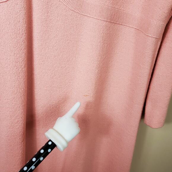 Vintage Castleberry Pink Wool/Knit Classic 1990's Dress in Pink Size 12 - Picture 4 of 12